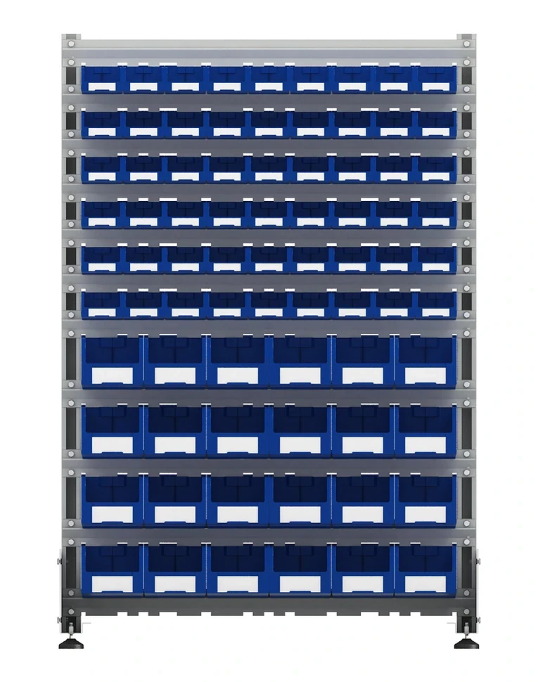 Стеллаж для пластиковых лотков SORTEX двухсторонний 1500x1000x800.04 купить в Мурманске