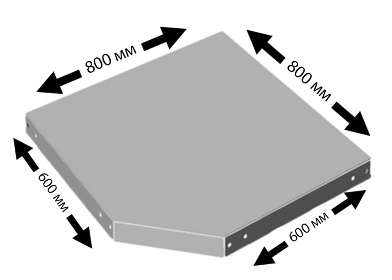 Угловая полка Практик MS 60F (800х600) купить в Мурманске