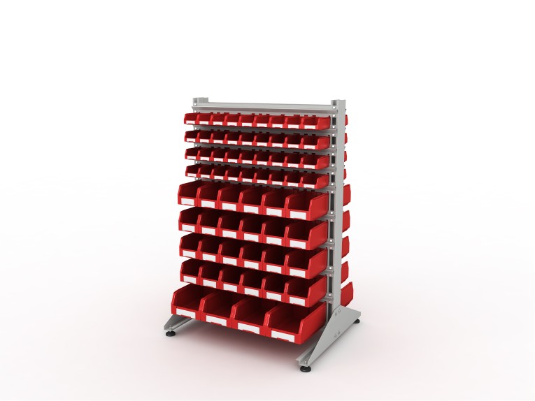 Стеллаж для пластиковых лотков SORTEX двухсторонний 1500x1000x800.05 купить в Мурманске Стеллаж для пластиковых лотков SORTEX двухсторонний 1500x1000x800.05 купить в Мурманске