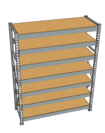 Стеллаж грузовой СГР 3000x900x400 7 полок (ДСП) Стеллаж грузовой СГР 3000x900x400 7 полок (ДСП)