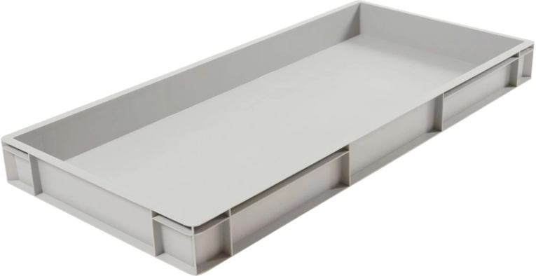 Ящик 1000х400х120 сплошной, без ручек, дно с усилением, серый B-4011 купить в Мурманске