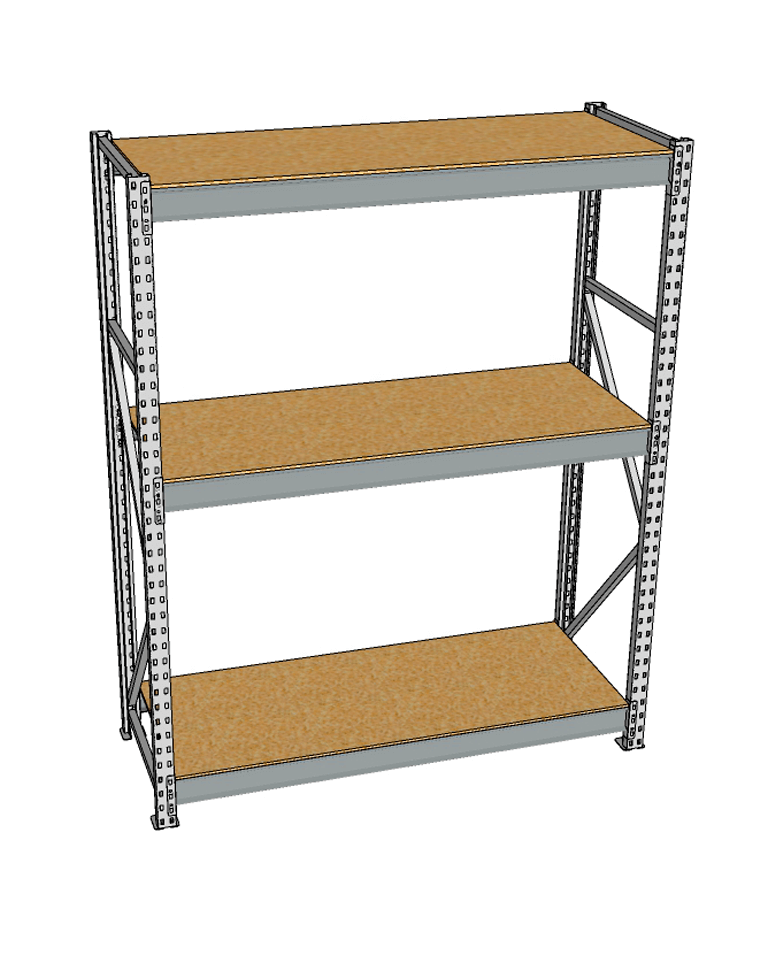 Стеллаж грузовой СГР 3000x900x500 3 полки (ДСП) купить в Мурманске
