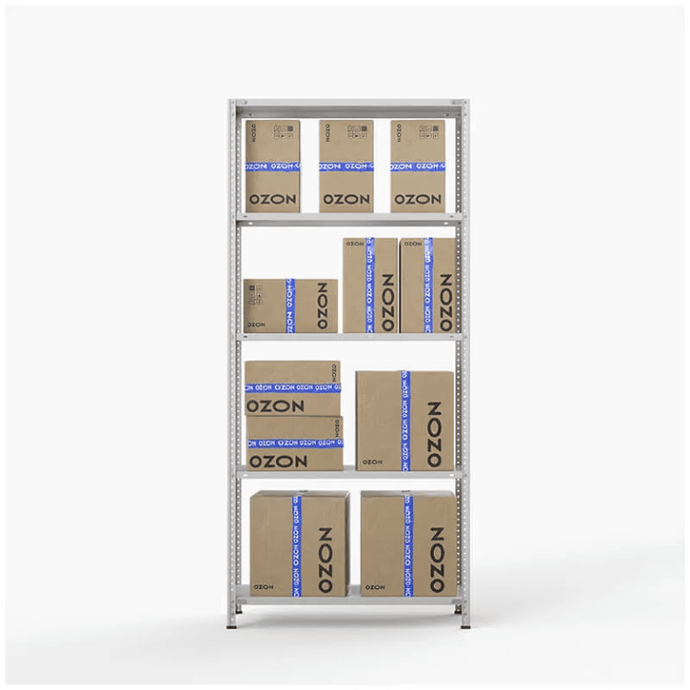 Стеллаж ПВЗ Озон 2000х1000х400 5 полок купить в Мурманске Стеллаж ПВЗ Озон 2000х1000х400 5 полок купить в Мурманске