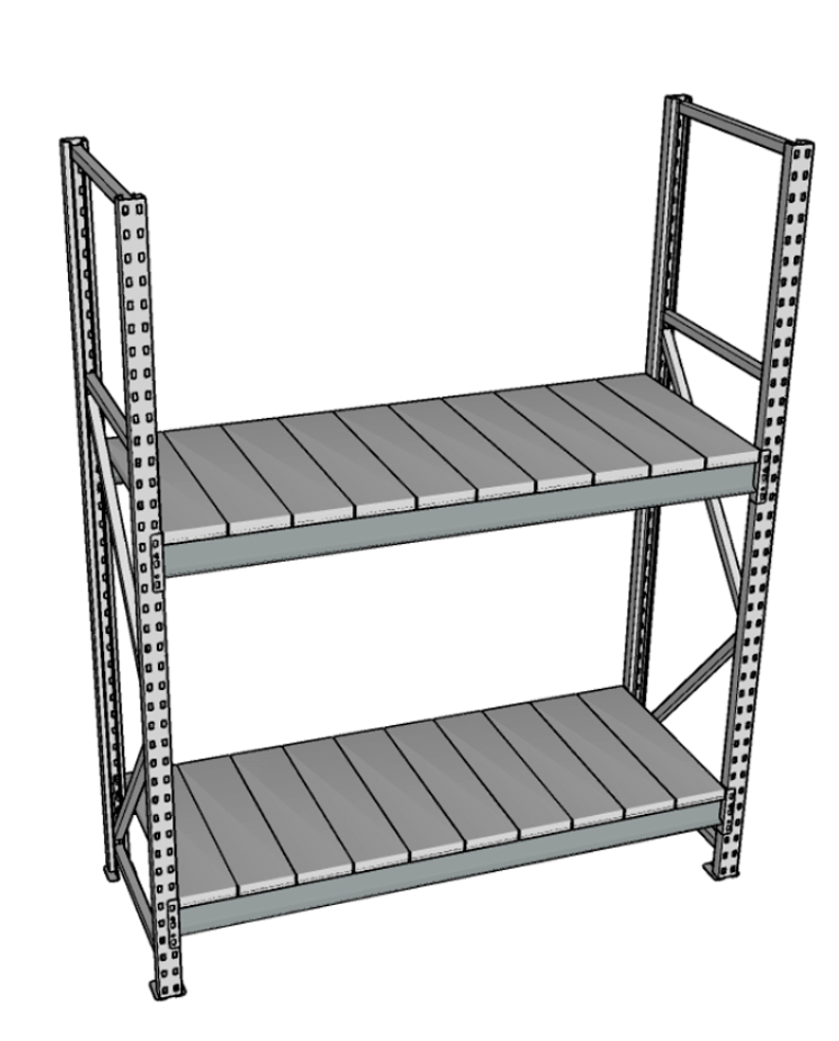 Стеллаж грузовой СГР 2000x900x600 2 полки (металл) купить в Мурманске Стеллаж грузовой СГР 2000x900x600 2 полки (металл) купить в Мурманске
