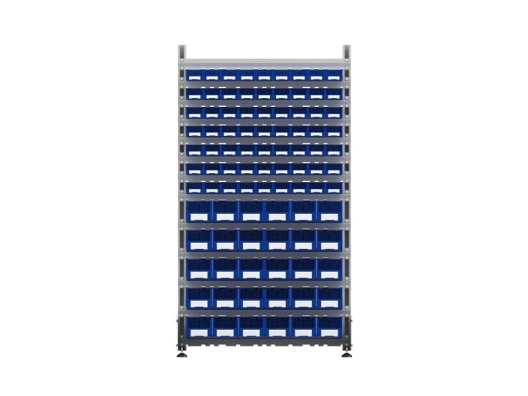 Стеллаж для пластиковых лотков SORTEX двухсторонний 1800x1000x800.04 купить в Мурманске Стеллаж для пластиковых лотков SORTEX двухсторонний 1800x1000x800.04 купить в Мурманске