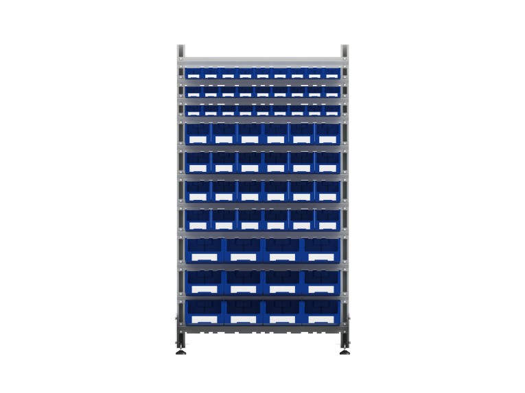 Стеллаж для пластиковых лотков SORTEX двухсторонний 1800x1000x800.05 купить в Мурманске Стеллаж для пластиковых лотков SORTEX двухсторонний 1800x1000x800.05 купить в Мурманске