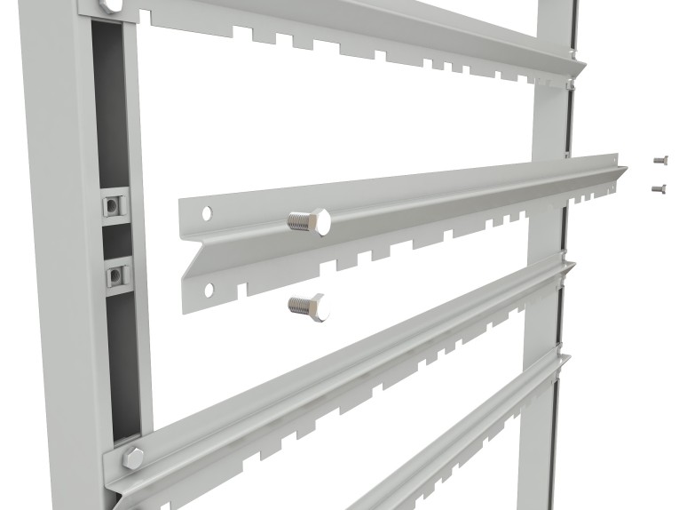 Стеллаж для пластиковых лотков SORTEX двухсторонний 1800x1000x800.05 купить в Мурманске Стеллаж для пластиковых лотков SORTEX двухсторонний 1800x1000x800.05 купить в Мурманске