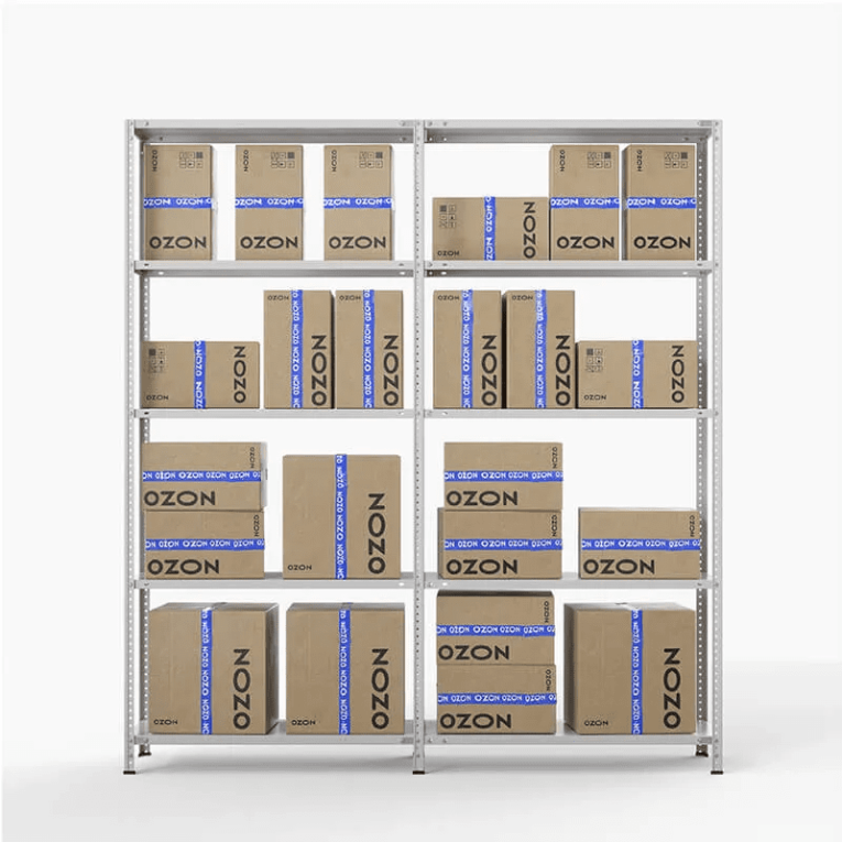 Стеллаж ПВЗ Озон 2000х2000х400 5 полок купить в Мурманске Стеллаж ПВЗ Озон 2000х2000х400 5 полок купить в Мурманске