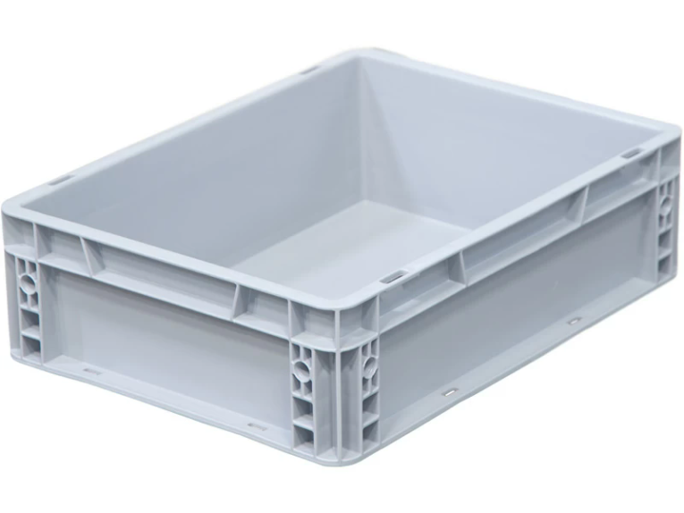 Ящик 400х300х120 сплошной, усиленное дно, цв. серый купить в Мурманске Ящик 400х300х120 сплошной, усиленное дно, цв. серый купить в Мурманске