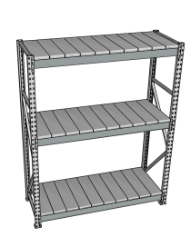 Стеллаж грузовой СГР 2500x1200x400 3 полки (металл) Стеллаж грузовой СГР 2500x1200x400 3 полки (металл)
