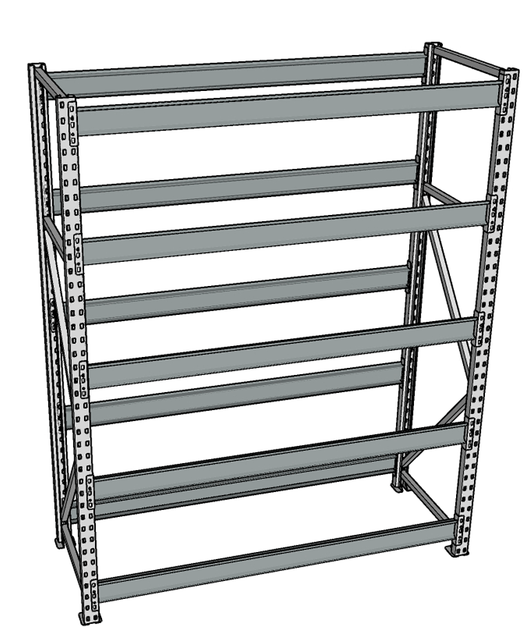 Стеллаж грузовой СГР 3000x1200x400 5 полок (без настила) купить в Мурманске Стеллаж грузовой СГР 3000x1200x400 5 полок (без настила) купить в Мурманске