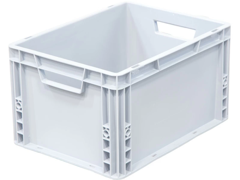 Ящик 400х300х220 сплошной, усиленное дно, цв. серый купить в Мурманске Ящик 400х300х220 сплошной, усиленное дно, цв. серый купить в Мурманске