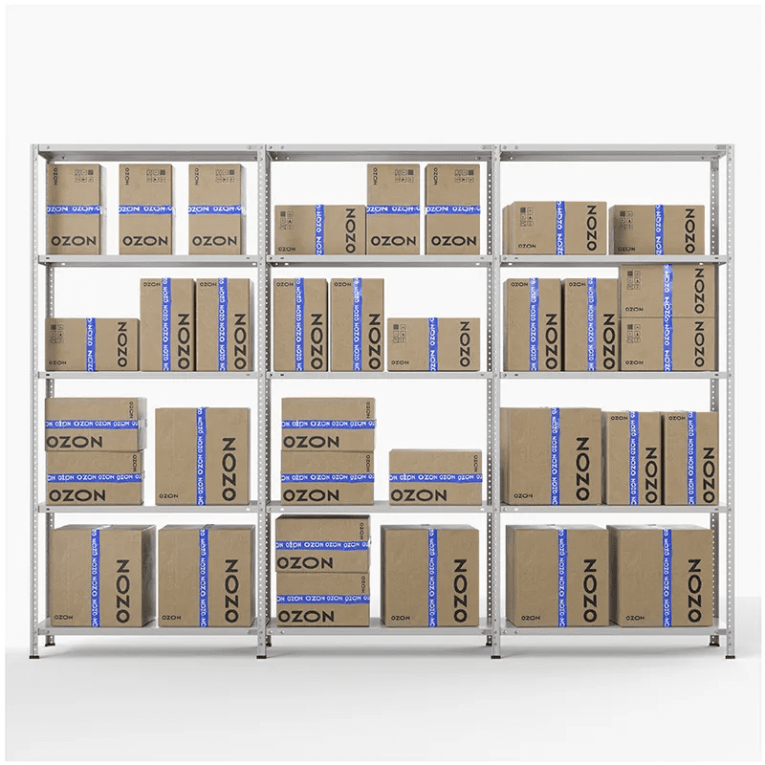 Стеллаж ПВЗ Озон 2000х3000х400 5 полок купить в Мурманске Стеллаж ПВЗ Озон 2000х3000х400 5 полок купить в Мурманске