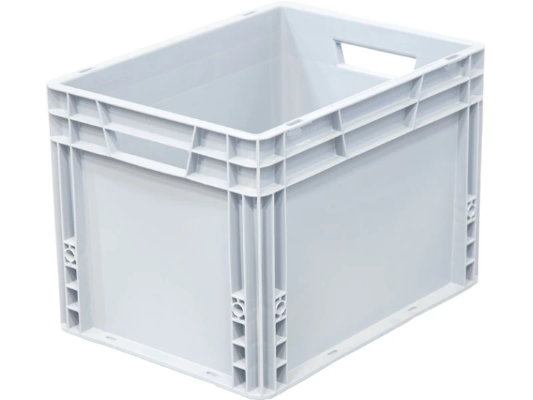 Ящик 400х300х270 сплошной, усиленное дно, цв. серый купить в Мурманске Ящик 400х300х270 сплошной, усиленное дно, цв. серый купить в Мурманске