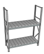 Стеллаж грузовой СГР 2000x1200x1000 2 полки (металл) Стеллаж грузовой СГР 2000x1200x1000 2 полки (металл)