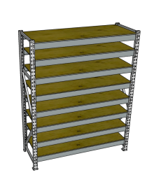 Стеллаж грузовой СГР 2000x1200x1000 8 полок (фанера) Стеллаж грузовой СГР 2000x1200x1000 8 полок (фанера)