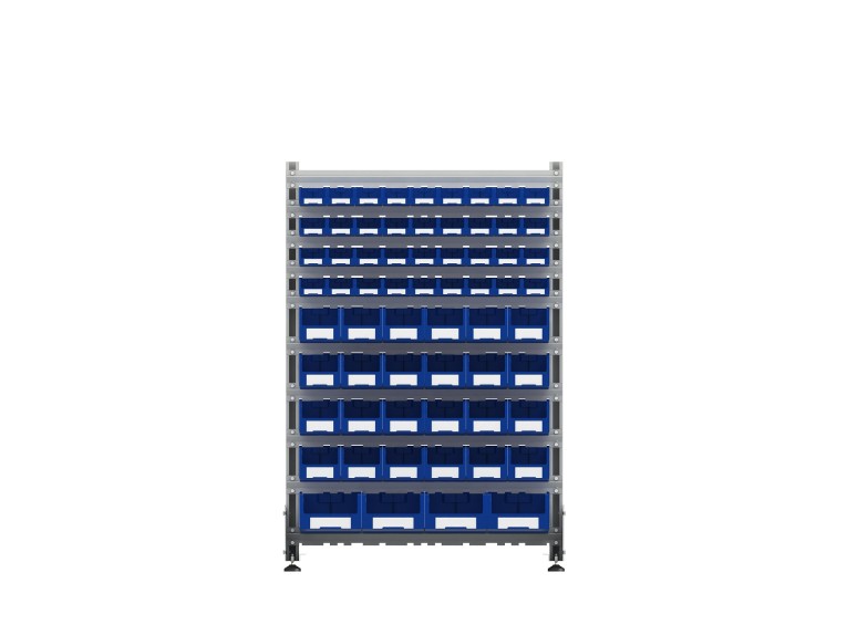 Стеллаж для пластиковых лотков SORTEX односторонний 1500x1000x450.05 купить в Мурманске