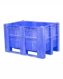 BoxPallet 1200х800х740 мм сплошной с верхней дверцей синий BoxPallet 1200х800х740 мм сплошной с верхней дверцей синий