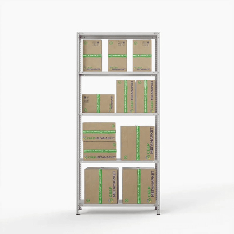 Стеллаж ПВЗ Сбер 2000х1000х400 5 полок купить в Мурманске Стеллаж ПВЗ Сбер 2000х1000х400 5 полок купить в Мурманске