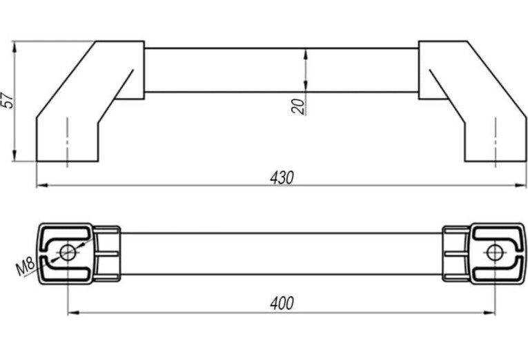 Ручка трубчатая СТ-4 АТ40020 купить в Мурманске Ручка трубчатая СТ-4 АТ40020 купить в Мурманске