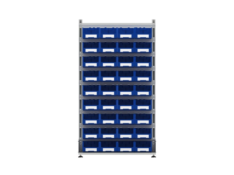 Стеллаж для пластиковых лотков SORTEX односторонний 1800x1000x450.03 купить в Мурманске