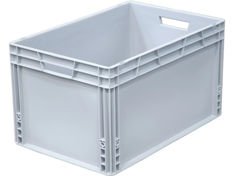 Ящик 600х400х320 сплошной, усиленное дно, цв. серый купить в Мурманске Ящик 600х400х320 сплошной, усиленное дно, цв. серый купить в Мурманске