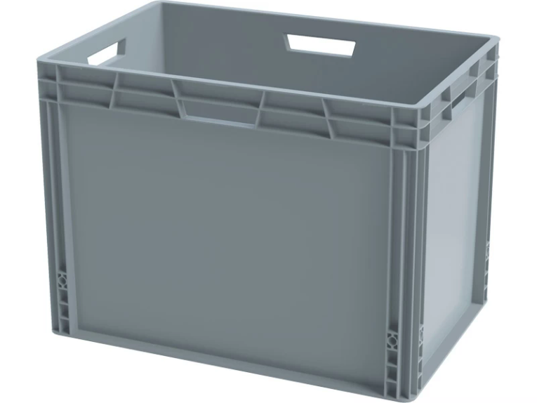 Ящик 600х400х440 cплошной, усиленное дно, цв. серый купить в Мурманске Ящик 600х400х440 cплошной, усиленное дно, цв. серый купить в Мурманске