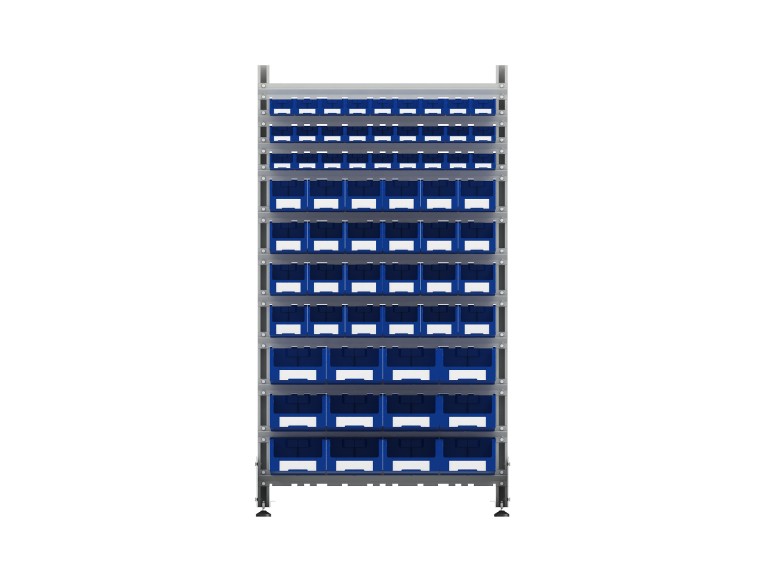 Стеллаж для пластиковых лотков SORTEX односторонний 1800x1000x450.05 купить в Мурманске