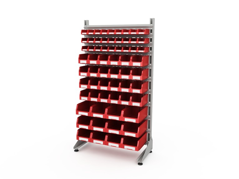 Стеллаж для пластиковых лотков SORTEX односторонний 1800x1000x450.05 купить в Мурманске