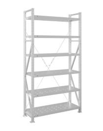 Стеллаж MS U 2500x1200x600 6 полок (280 кг, перф) Стеллаж MS U 2500x1200x600 6 полок (280 кг, перф)