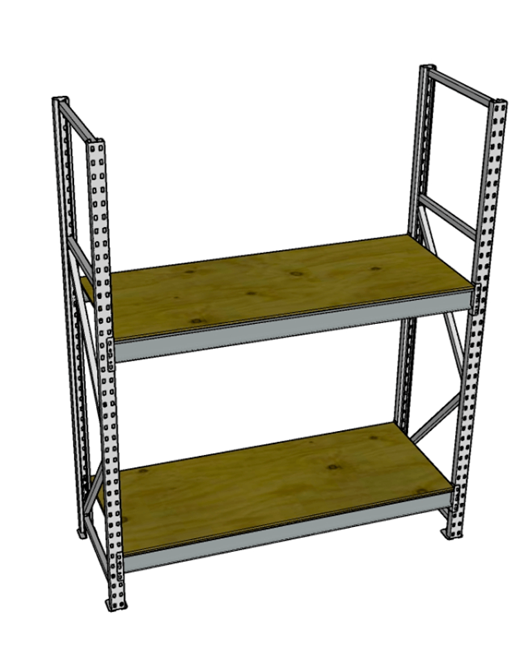 Стеллаж грузовой СГР 3000x2100x600 2 полки (фанера) купить в Мурманске Стеллаж грузовой СГР 3000x2100x600 2 полки (фанера) купить в Мурманске