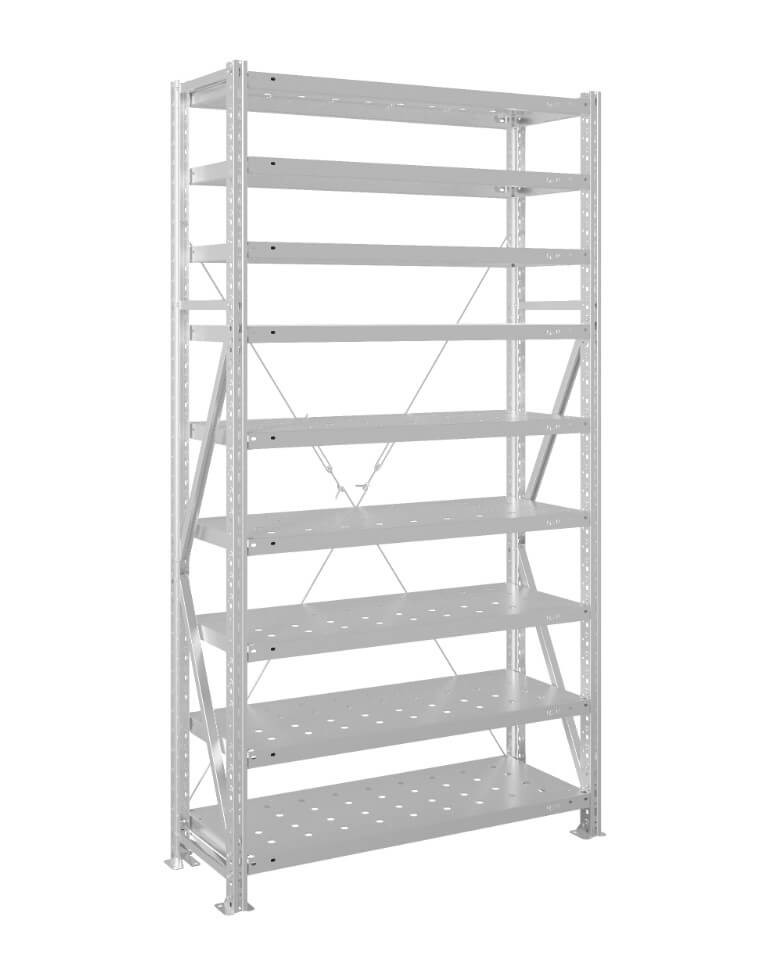 Стеллаж MS U 3000x1500x1000 9 полок (300 кг, перф) купить в Мурманске Стеллаж MS U 3000x1500x1000 9 полок (300 кг, перф) купить в Мурманске
