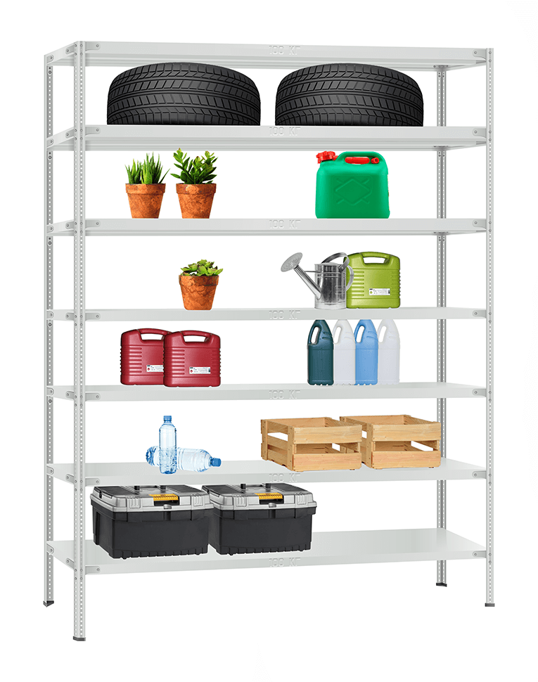 Стеллаж металлический Титан МС-900 1800x1000x300 7 полок купить в Мурманске Стеллаж металлический Титан МС-900 1800x1000x300 7 полок купить в Мурманске